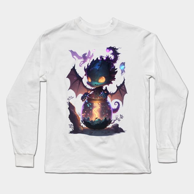 A Magical Dragon Long Sleeve T-Shirt by Spaksu